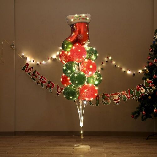 [피앤비유니티]LED 크리스마스양말 풍선기둥세트