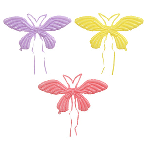[피앤비유니티]마카롱 나비날개 3입 (옐로우,핑크,보라 혼합) B